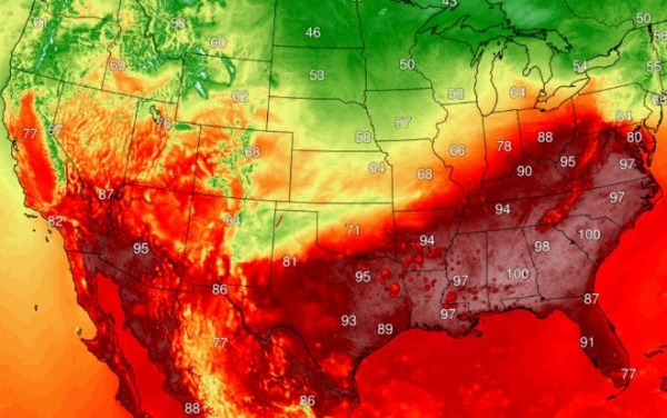 Волна сильной жары в США побила температурный рекорд в 80 городах 