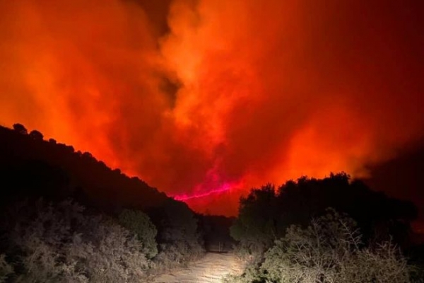 Крупный лесной пожар вспыхнул на побережье Коста-дель-Соль в Испании