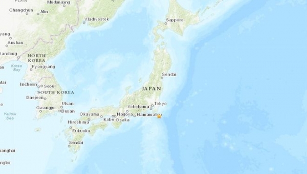 В Японии произошло землетрясение магнитудой 5,7 
